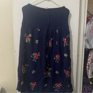 Chic Navy Floral Maxi tube dress